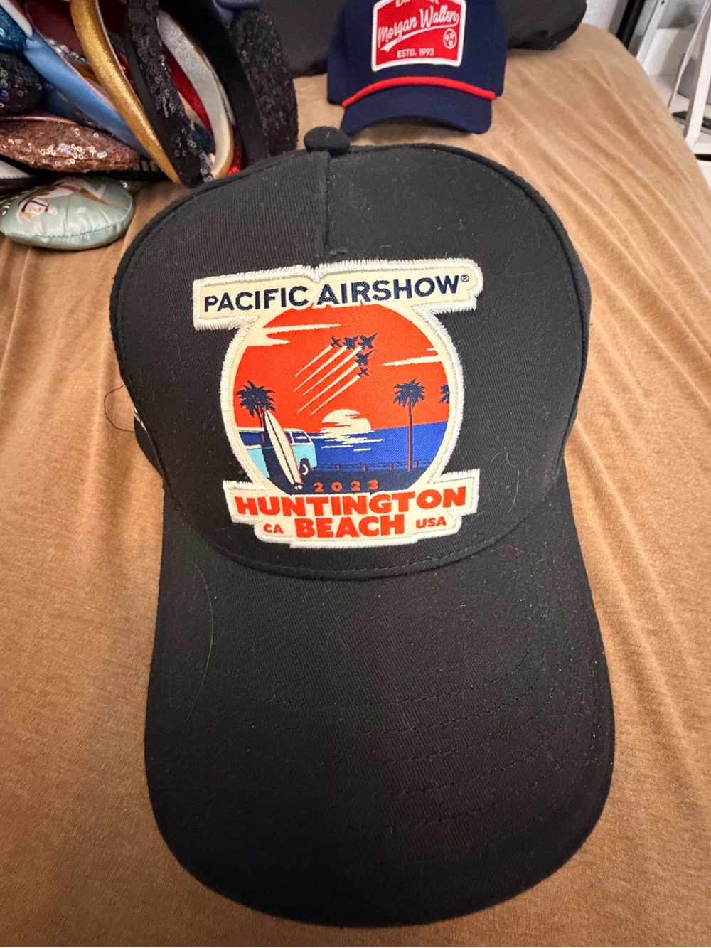 Huntington Beach Black Pacific Airshow Trucker Hat